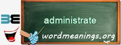 WordMeaning blackboard for administrate